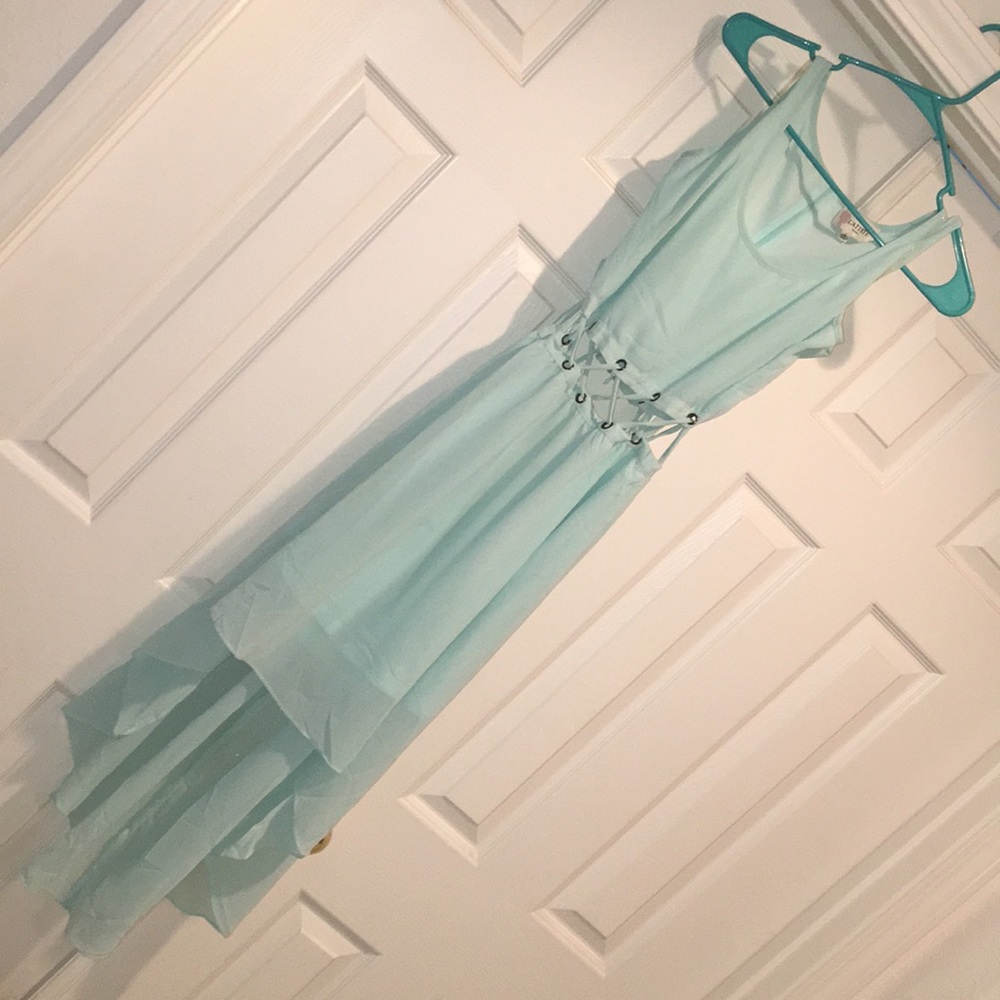 Mint High Low Dress
